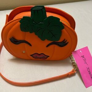 Betsey Johnson Orange Pumpkin Bag/Crossbody